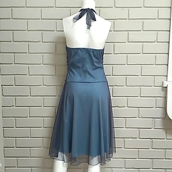 Speechless Formal Blue sheer Sparlke Dress. Size Medium - Picture 8 of 13